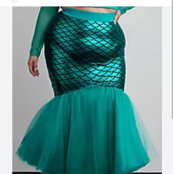 Torrid Halloween Costume Mesh Two Piece Mermaid Tulle Dress size 2X - Picture 6 of 8